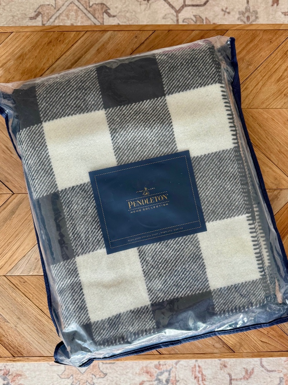 NEW Pendleton Eco-Wise Wool Blanket Black & White Plaid - Twin Size